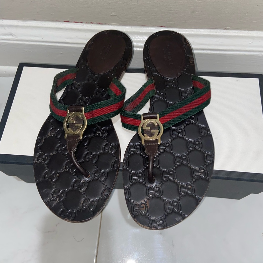 Gucci Women’s Web Thong Sandal